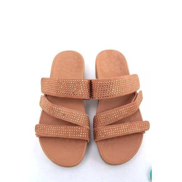 Vionic Women's Brown Pacific Alexis Platform Adjustable Slide Sandal Size 7 - Picture 2 of 10